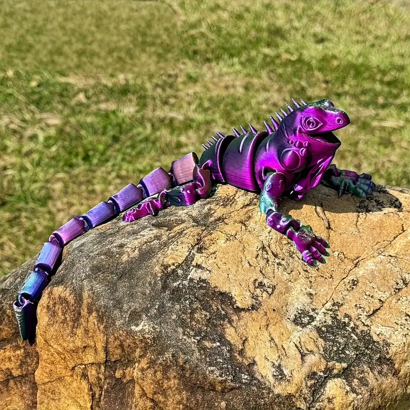 Multi Coloured Flexi Articulated Iguana Lizard – Kinetic Trends
