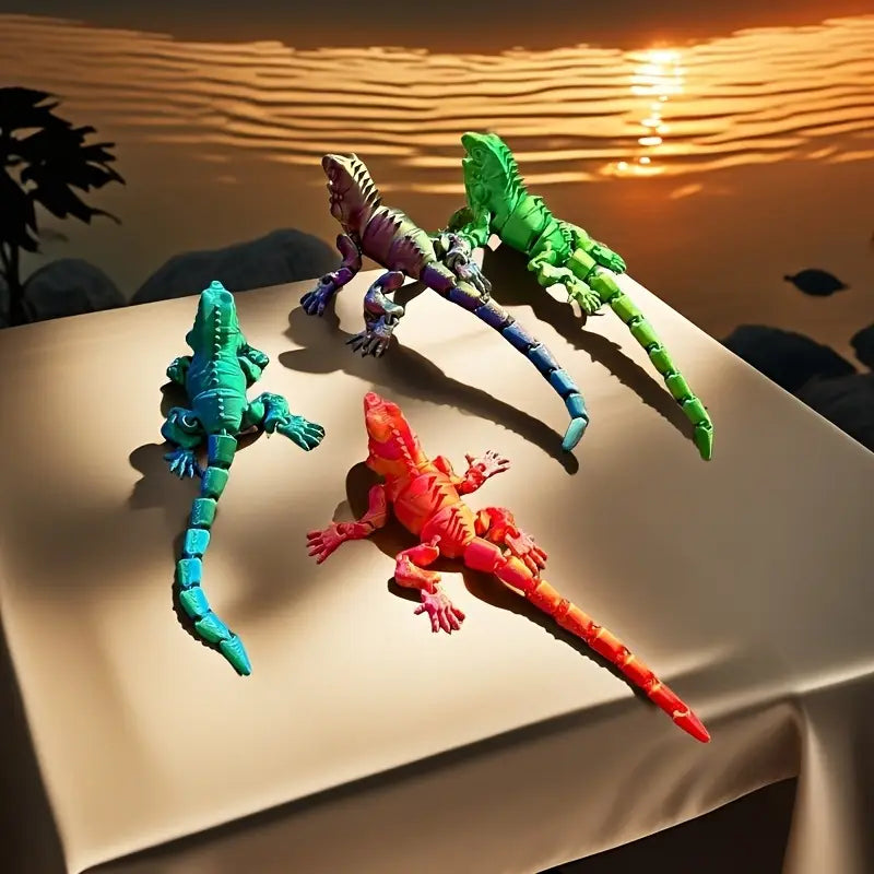 Multi Coloured Flexi Articulated Iguana Lizard – Kinetic Trends